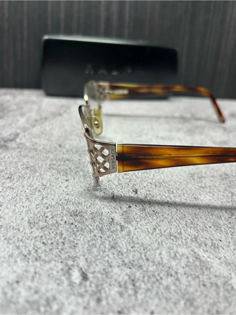 Versace MOD 1160 Eyeglasses 53-16-130 Gold Tortoise Prescription Made in Italy
